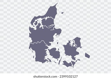 Denmark Map pewter Color on White Background quality files Png