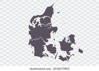 Denmark Map Smoke Color on White Background quality files Png