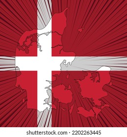 Denmark National Day Map Design