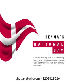 Denmark National Day Vector Template Design Illustration