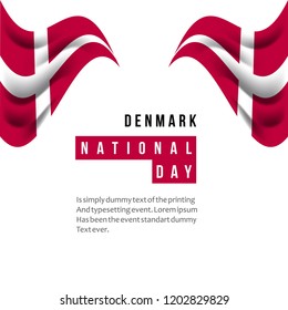 Denmark National Day Vector Template Design Illustration