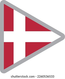 Dänemark nationales Flaggensymbol, Vektorgrafik-Material