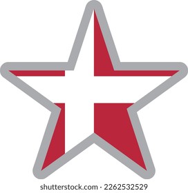 Denmark national flag icon vector Illustration material