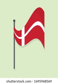 Denmark national flag simple vector design
