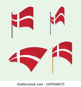 Denmark national flag simple vector design