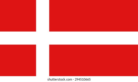 Denmark national flag. Vector EPS8