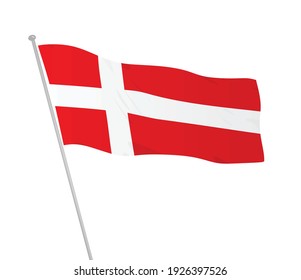 Denmark national flag. vector illustration