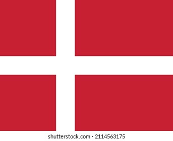 Denmark National Flag Vector Illustration as EPS 10.