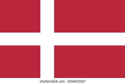 Denmark national flag  vector Illustration material