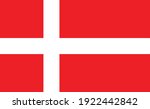 Denmark national flag , Vector Official state symbol 
