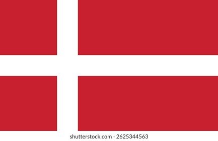 Dinamarca Bandeira nacional imagem de stock vetorial.