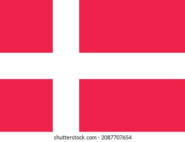 Símbolo de vectores de bandera nacional de Dinamarca