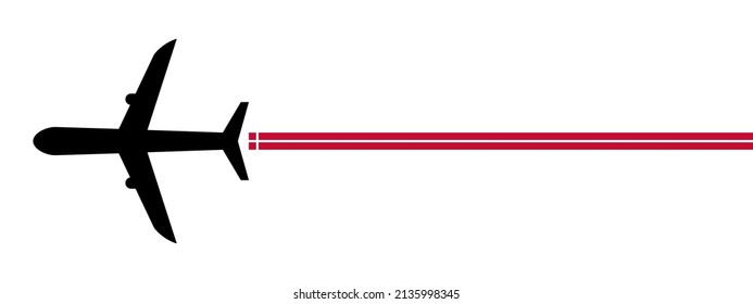 denmark plane icon vector illustration. isolated on white background
