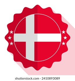 Denmark quality emblem, label, sign, button. Vector illustration.