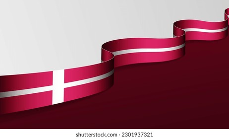 Denmark ribbon flag background. Element of impact for the use you want to make of it.