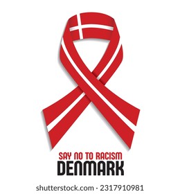 Denmark say no to racism vector illustration 