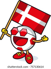 Denmark soccer ball mascot
