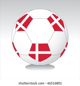 Denmark soccer ball vector