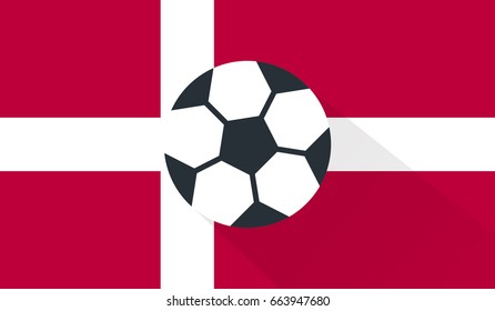 denmark soccer / football team flag