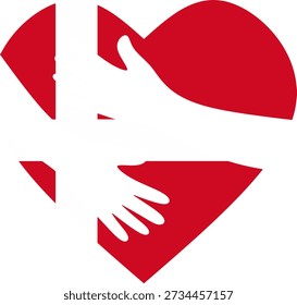 Dinamarca Asistencia y amor Ilustración