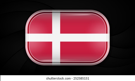 Denmark. Vector Flag Button Series. Rectangular Shape This image is a vector illustration and can be scaled to any size without loss of resolution. This image will download as a EPS file.