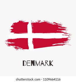 Denmark Vector Watercolor National Country Flag Stock Vector (Royalty ...