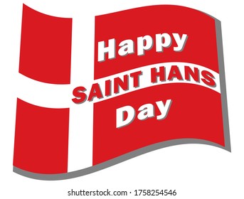 Denmark's Saint Hans Day is traditionally celebrated on the summer solstice on the night of June 23-24, a vector poster indicating the importance of tradition