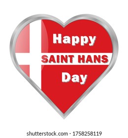 Denmark's Saint Hans Day is traditionally celebrated on the summer solstice on the night of June 23-24, a vector poster indicating the importance of tradition