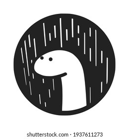 Deno framework round vector emblem