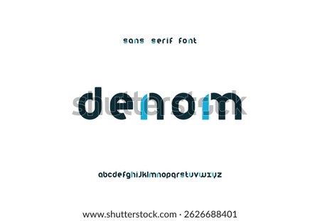 DENO, Modern Sans Serif Font, for fashion, logo, creative font, vector