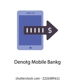 Identifizieren Sie Mobile Bank Vektor Flach Symbole. Einfache Stockillustration