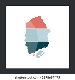 Denpasar map modern creative design