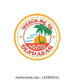 Denpasar Rubber Stamp - Sticker - Ready for Print - Decal
