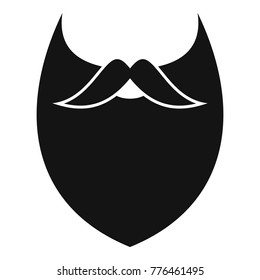 Dense beard icon. Simple illustration of dense beard vector icon for web