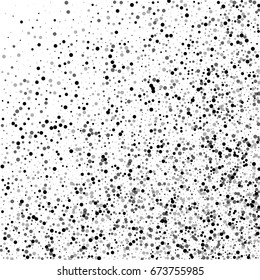 Dense black dots. Abstract random scatter on white background. Vector illustration.