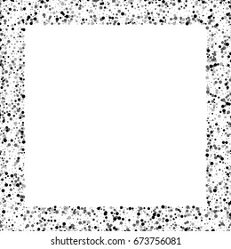 Dense Black Dots Square Scattered Border Stock Vector (Royalty Free ...