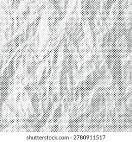 A dense black halftone dot pattern covers the interspersed with streaky, textured white areas.