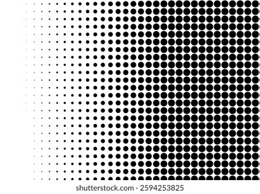 Dense Black and White Halftone Gradient