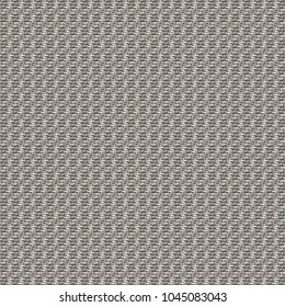 Dense checked fabric in a graphic version. Monochrome decorative textured background. Vector illustration.