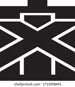 logotipo de símbolos kanji de cierre denso
