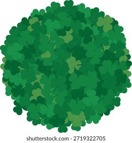 Dense Cluster of Green Shamrocks
