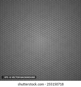 Dense Detailed Hexagon Grid Vector Pattern