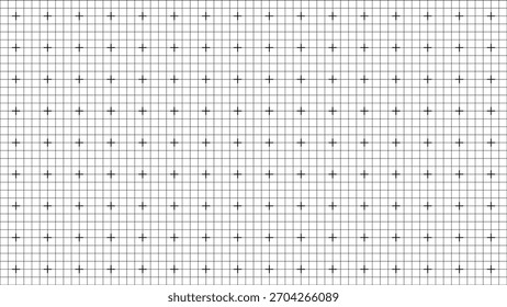 Dense engineering grid with cross points on seamless white background minimal structure layout for precision drawing scientific blueprint mathematics paper schematic background diagram