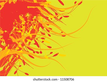dense floral grunge vector