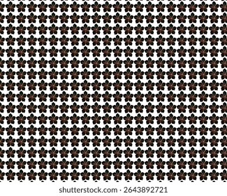 Dense Floral Pattern with Black Flowers and Colorful Accents on White Background