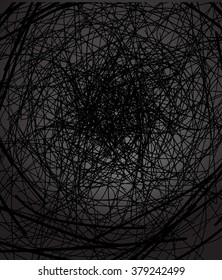dense lines abstract background black and white