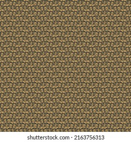 Dense old fabric in light brown and black, with a pattern made of obvious stitches. Abstract tapestry texture.