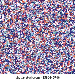 Dense packed noise close up mini pixel grid. Mosaic texture background. 