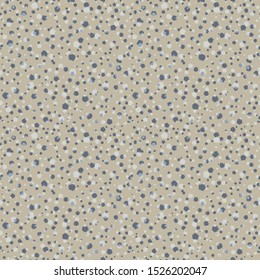 Dense Pebble Dash Speckled Rock Texture Background, Seamless Pattern With Natural Cream Granite Stone Splatter. For Flooring Surface, Ditsy Micro Mosaic Textile. Modern Home Decor Vector EPS10