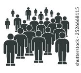 Dense Population and Crowd Representation Infographic Design